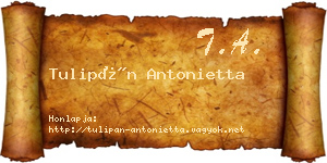 Tulipán Antonietta névjegykártya